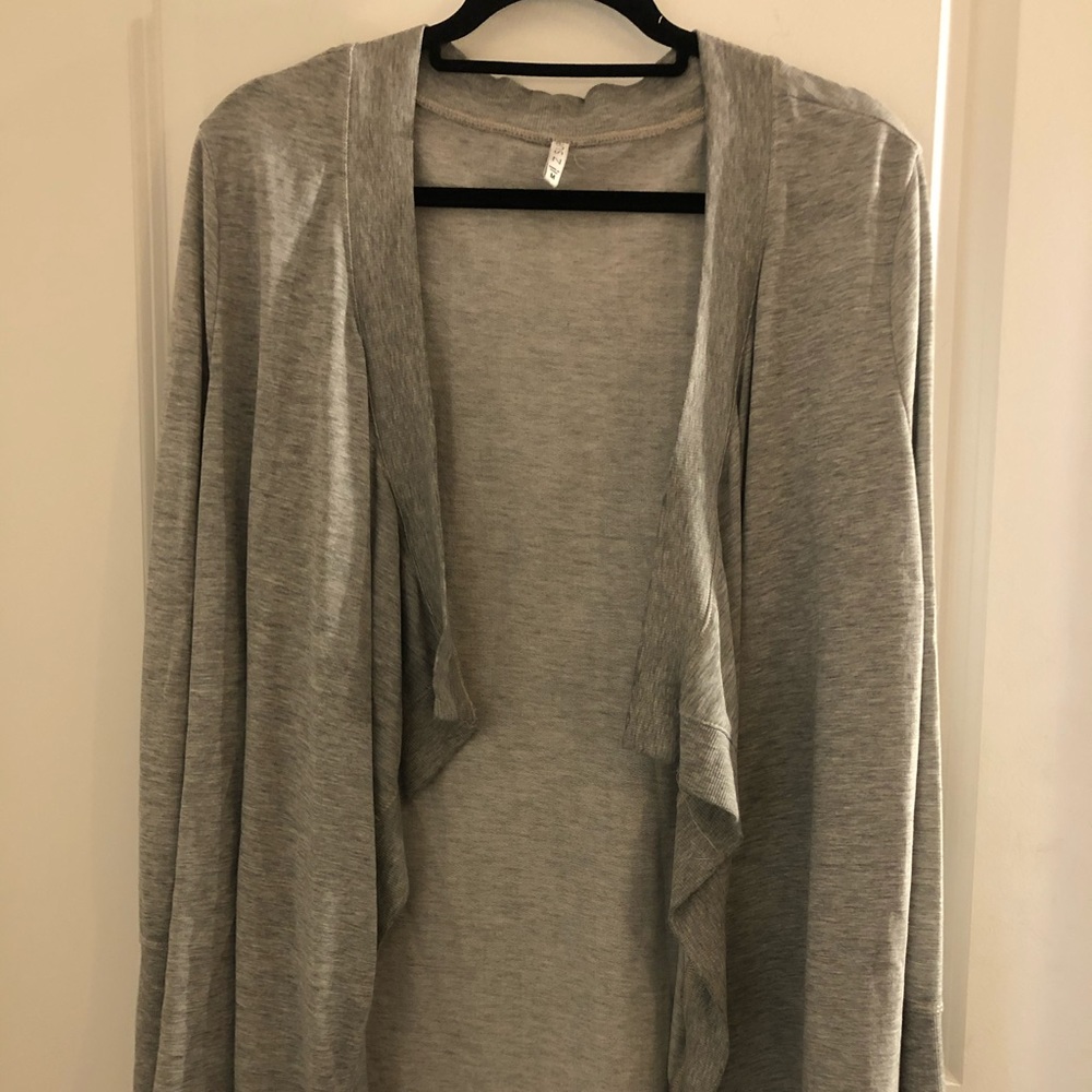Gray cardigan. Medium length size medium